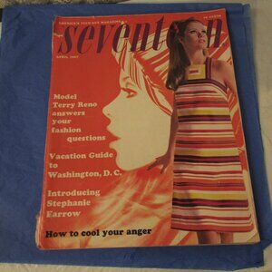 Vintage Seventeen Magazine April 1967 Terry Reno Stephanie Farrow 264 Pages